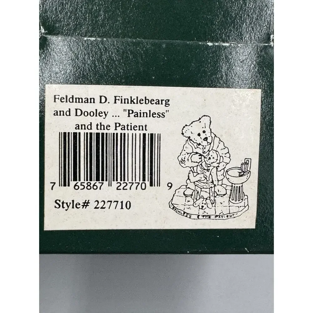 1998 Boyds Bears Feldman D and Dooley Painless and Patient Figurine 227710